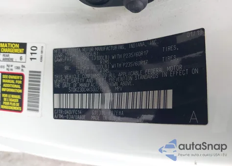 2019 Toyota Sienna Le 8 Passenger из США, поврежденный, VIN 5TDKZ3DC4KS002127